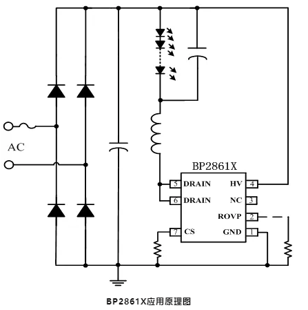 BP2861 集成续流二极管 兼容BP2866 轻松实现方案升级